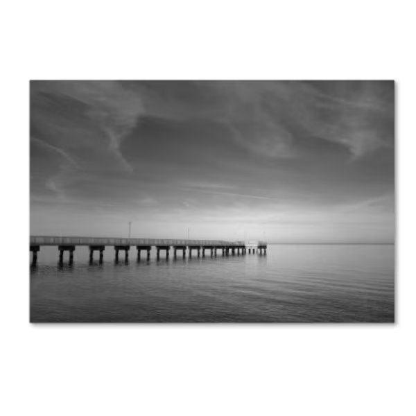 PIPA Fine Art 'End of the Pier' Canvas Art, 16x24, Trademark Fine Art, Mfr#: MFG0016-C1624GG